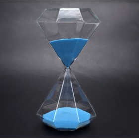 Песочные часы "Алмаз" 15 минут, голубой песок